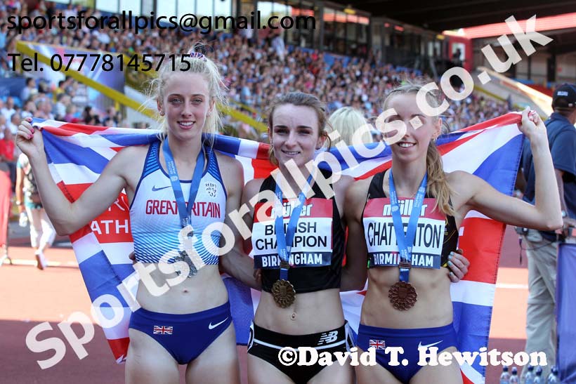 Womens 1500 metres, 2019 Muller British Championships, Alexander Stadium, Birmingham. Photo: David T. Hewitson/Sports for All Pics